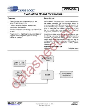 CDB4364 datasheet  